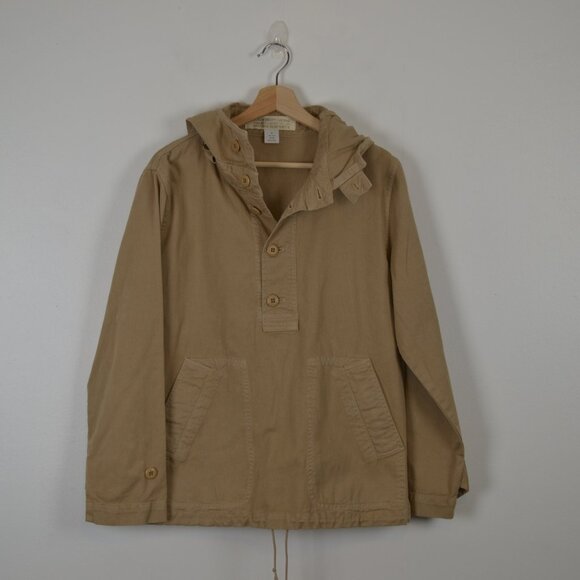 Vintage J Crew Issued Anorak Womens M Pullover Half Button 2 Pocket 90's Hoodie - Picture 1 of 8